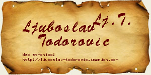 Ljuboslav Todorović vizit kartica